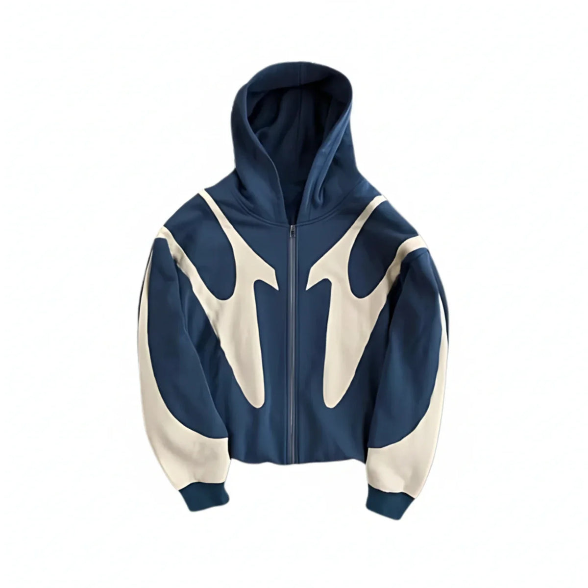 Men's Homixa full-zip graphic hoodie with long sleeves and relaxed fit, featuring a bold graphic design on the front.