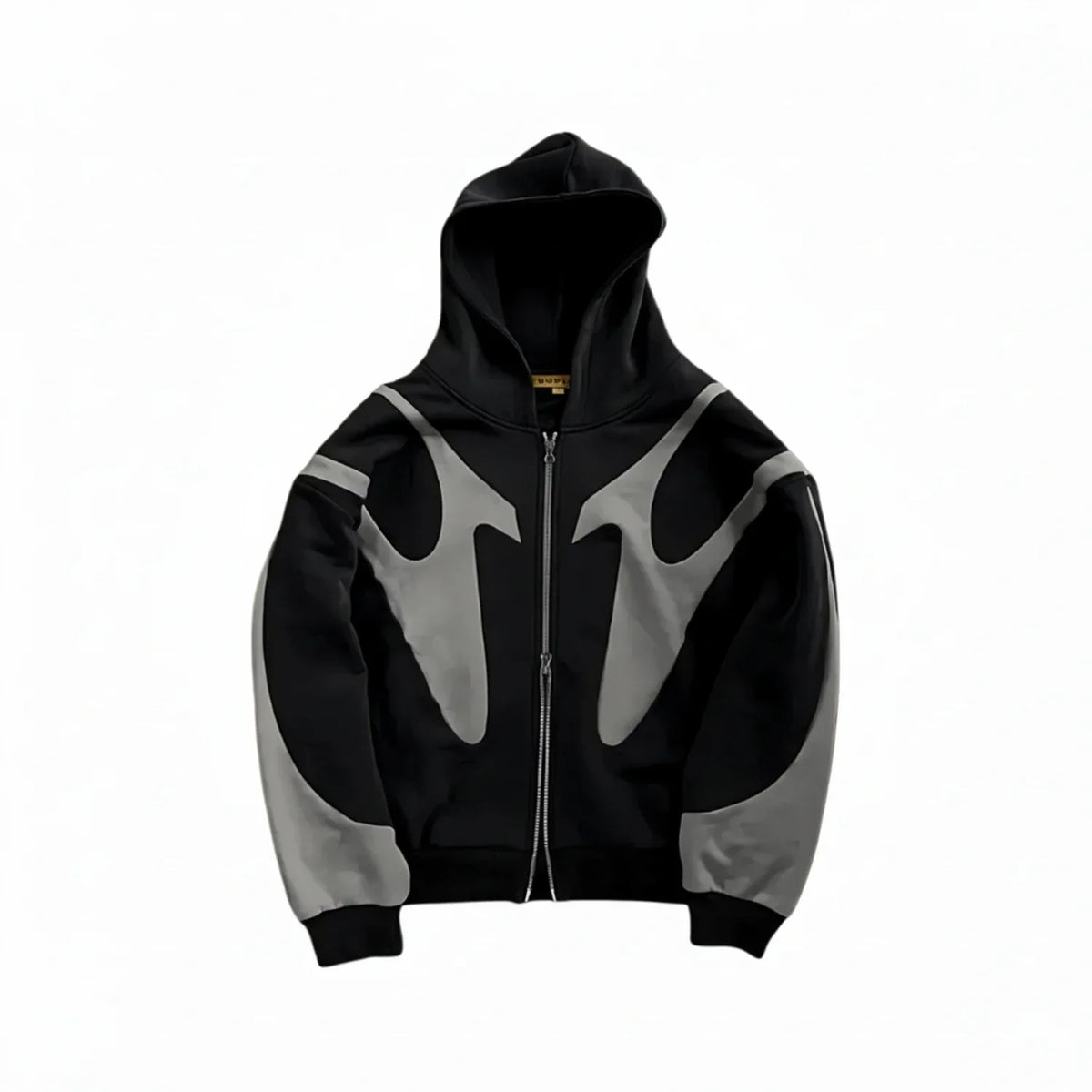 Men's Homixa full-zip graphic hoodie with long sleeves and a relaxed silhouette, featuring bold graphic design on the front.