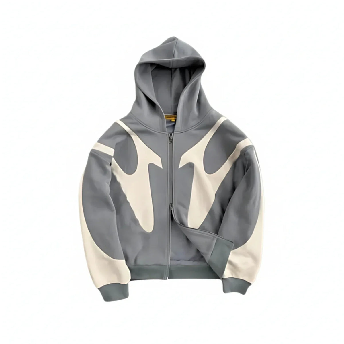 Homixa men's full-zip graphic hoodie with long sleeves and a relaxed fit, featuring bold graphic design on the front.