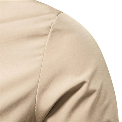 Homixa men's lightweight bomber jacket with striped ribbed cuffs, zip front, in sleek green, ideal for fall.