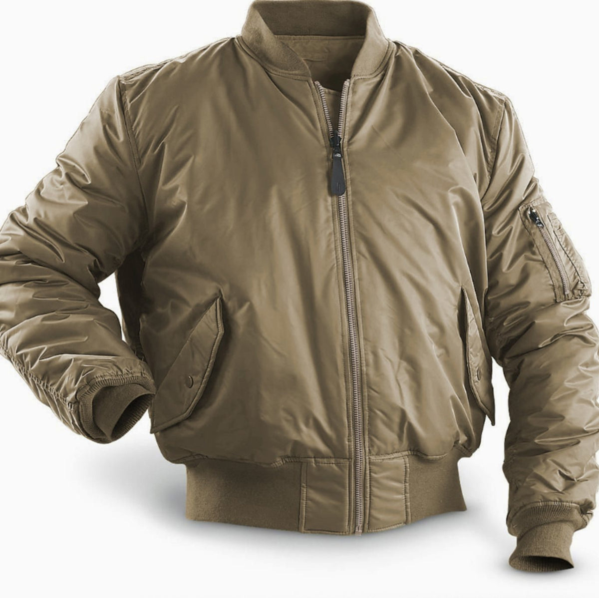 Men's Quilted Zip-Front Winter Bomber Jacket by Homixa featuring elastic cuffs and pockets, ideal for cold weather.