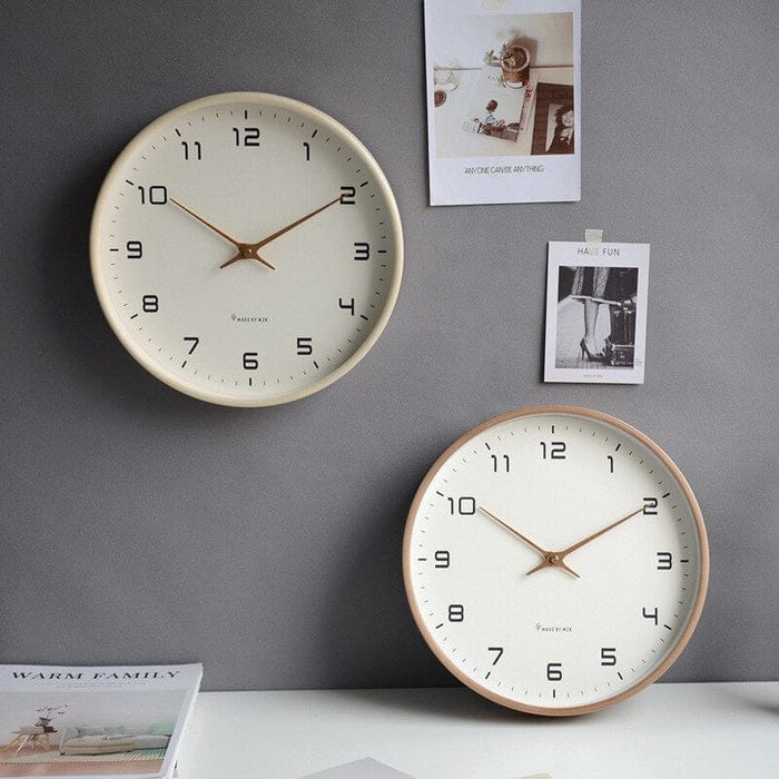 MJK | Round Wood-Look Wall Clock with Minimalist Dial - product image 2