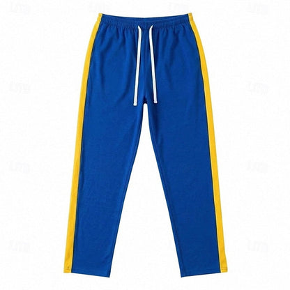 Harper & Wells Damian relaxed side-stripe sweatpants in grey, featuring comfortable fit and stylish side stripe details.