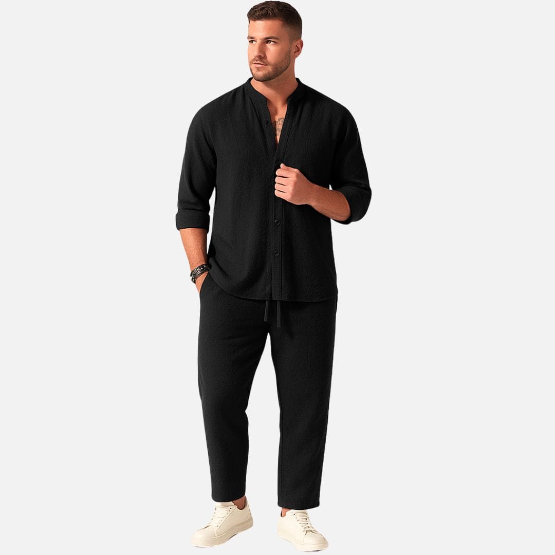 Nolan | Men's Stand-Collar Long-Sleeve Pant Set - product image 3