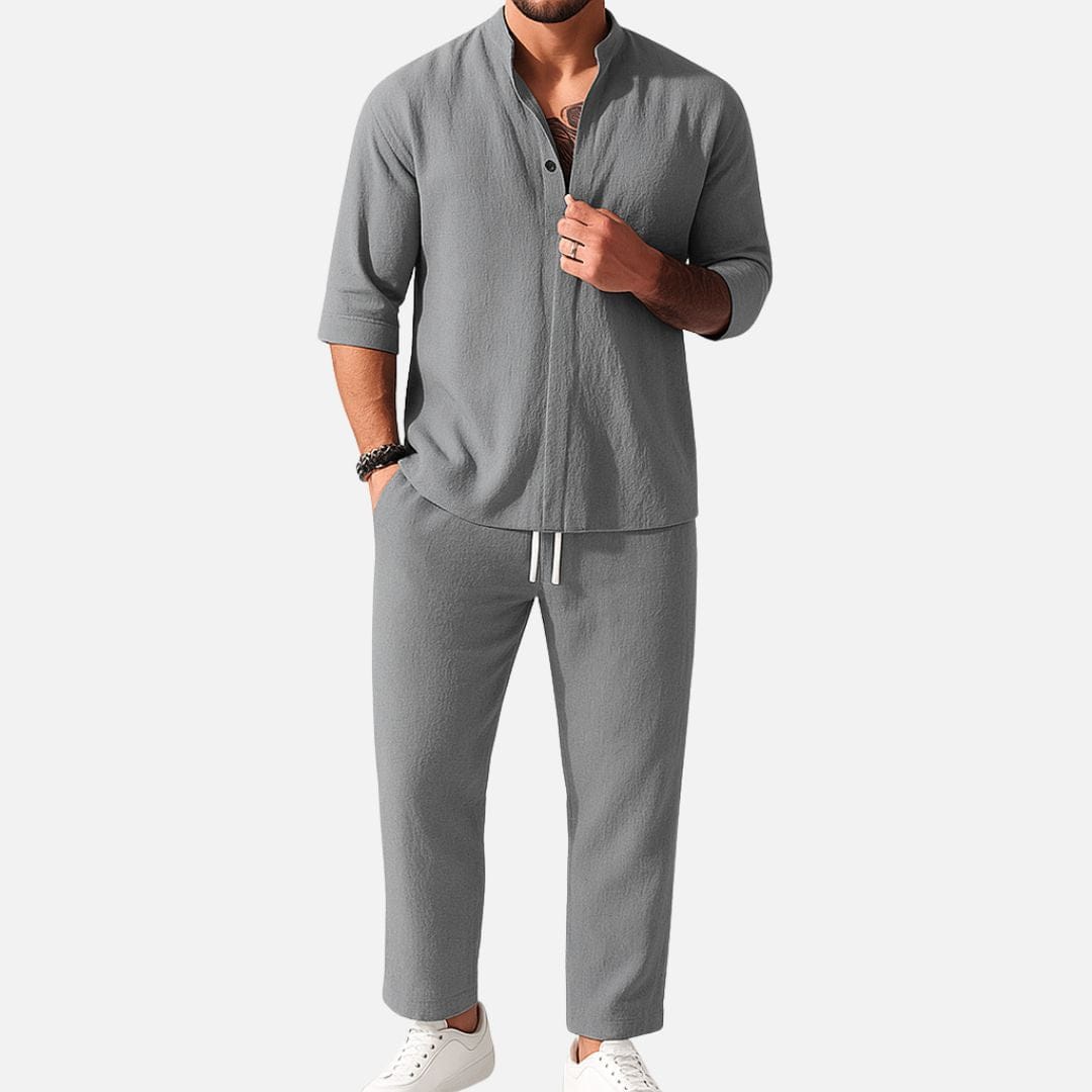 Nolan | Men's Stand-Collar Long-Sleeve Pant Set - product image 4