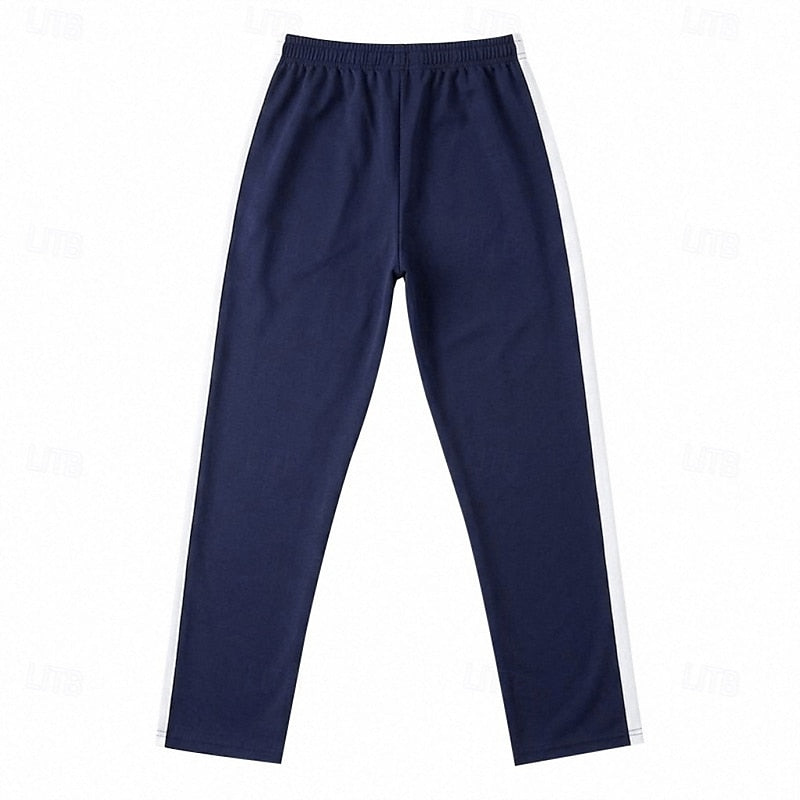 Harper & Wells Damian relaxed side-stripe sweatpants in soft fabric, featuring a comfortable fit and sporty side stripe detail.