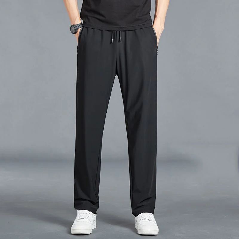 Homixa men's quick-dry stretch hiking pants with drawstring waist, tapered legs, and zip pockets, ideal for outdoor adventures.