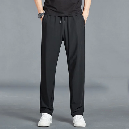 Homixa men's quick-dry stretch hiking pants with drawstring waist, tapered legs, and zip pockets, ideal for outdoor adventures.