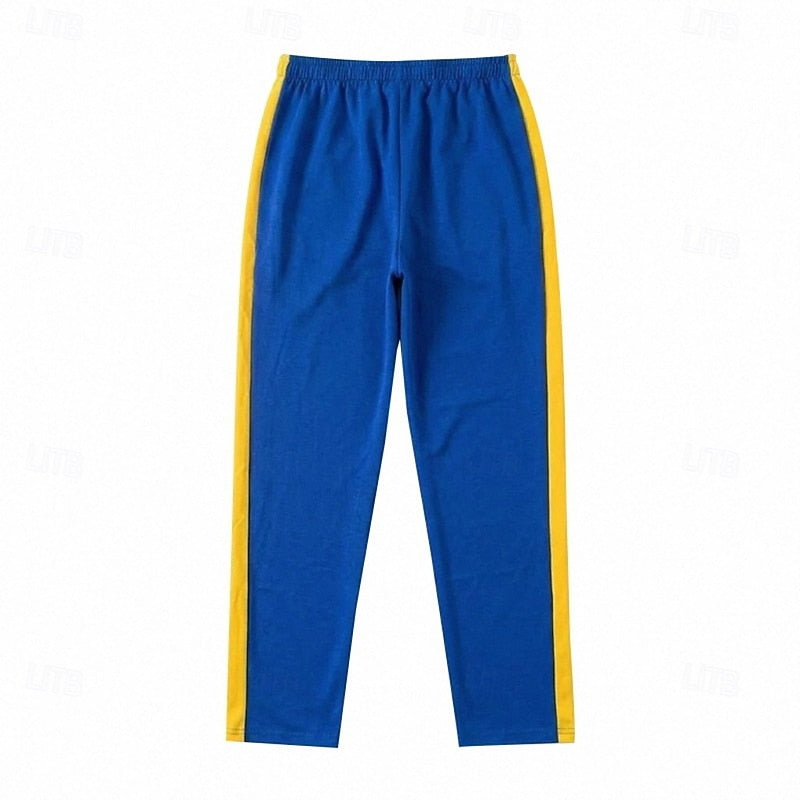Harper & Wells Damian relaxed side-stripe sweatpants in soft fabric, featuring a comfortable fit and stylish side stripe detail.