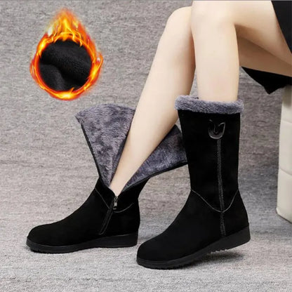 Homixa women's snow boots with insulated lining and rugged soles, perfect for winter weather and snowy outdoor activities.