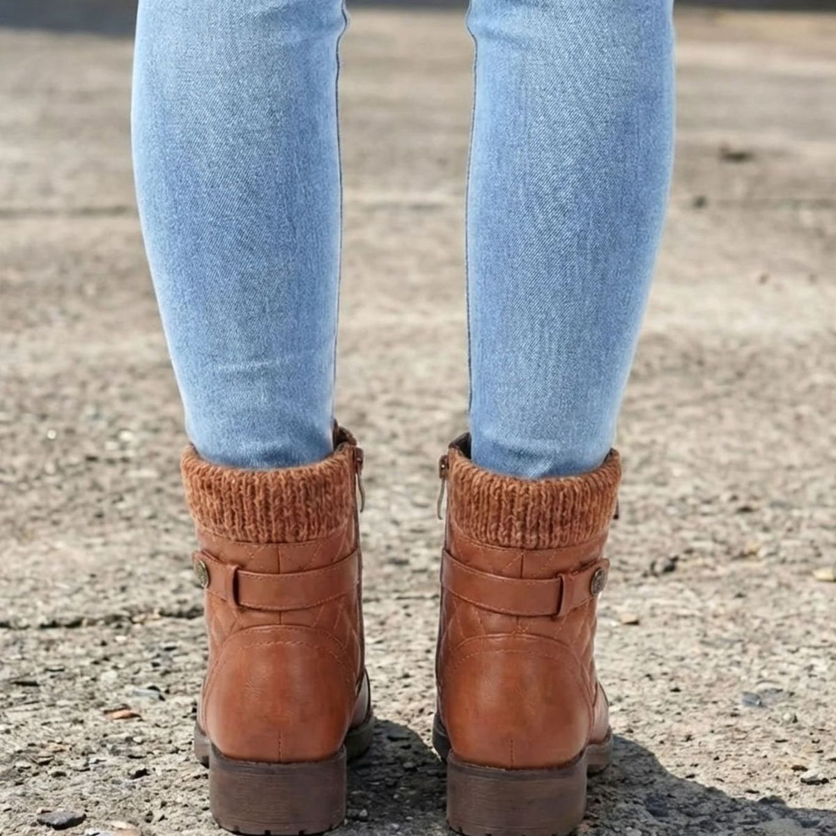 Homixa women's quilted faux-leather lace-up booties with side zip and low block heel, featuring a stylish quilted upper.