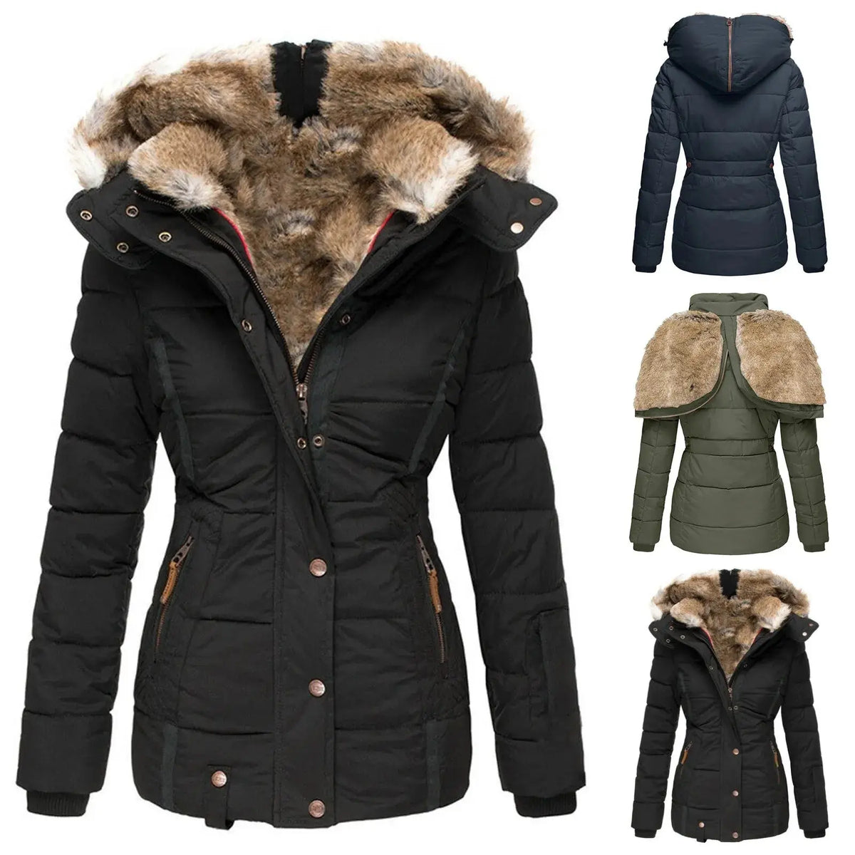 Women's insulated Homixa long-sleeve parka with a tailored fit and space for layers, ideal for cold weather and outdoor activities.
