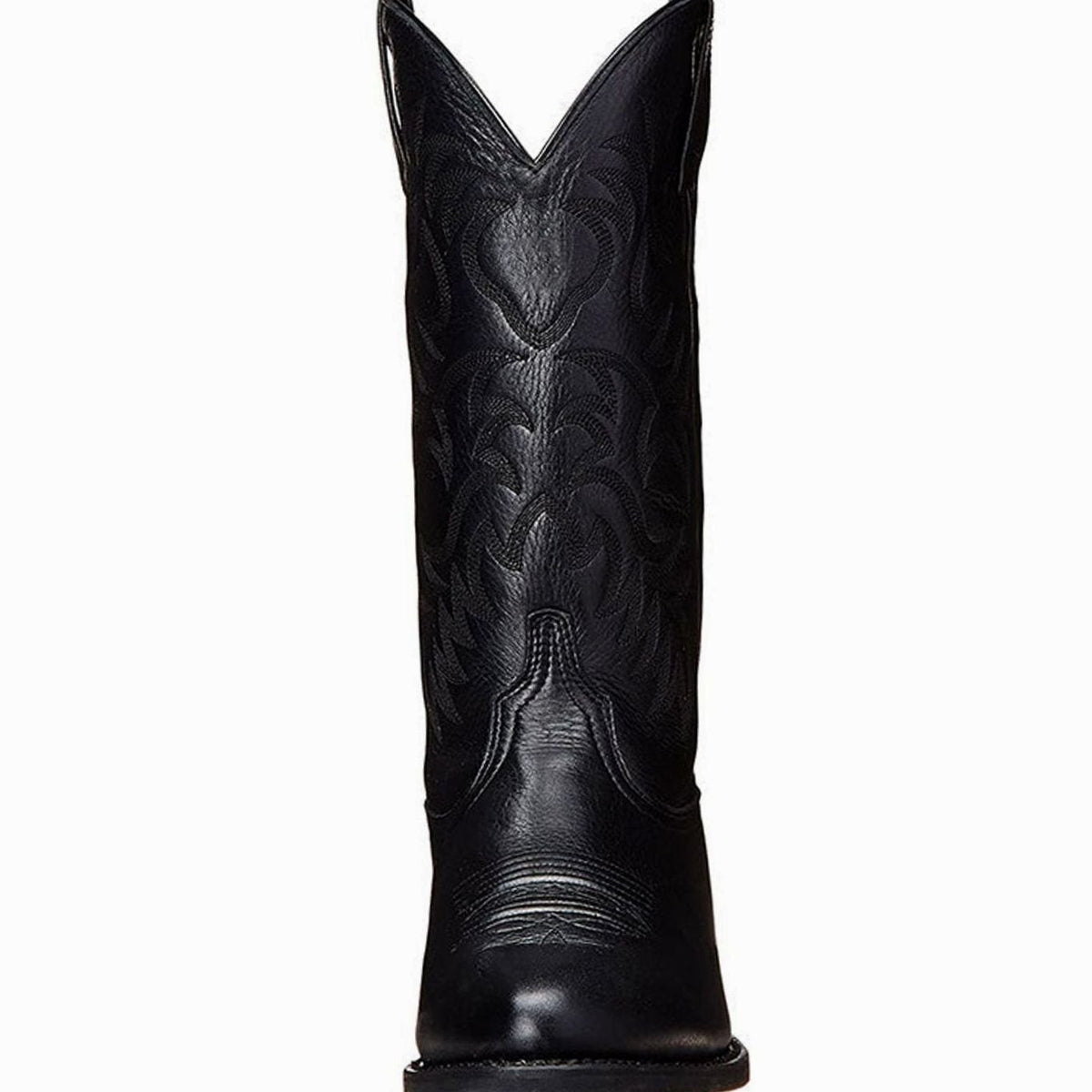 Homixa women's knee-high western boots with pointed toe, low block heel, and embroidered shaft.