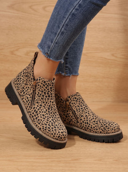 Homixa women's side-zip ankle boots with cushioned insole, arch support, and rugged lug sole, stylish and comfortable footwear.