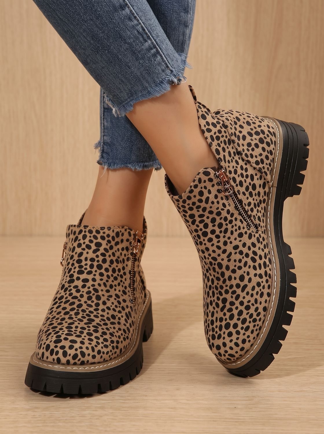 Homixa women's side-zip ankle boots with low block heel, cushioned insole, and treaded sole for added comfort and style.
