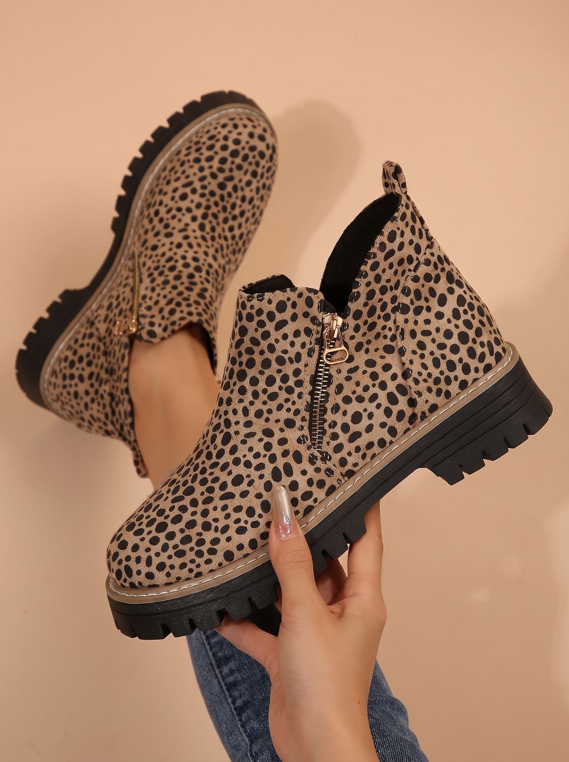 Homixa women's side-zip ankle boots with low block heel, cushioned insole, and treaded sole for comfort and style.