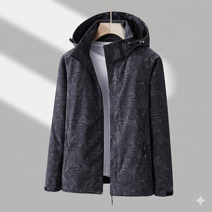 Women's waterproof lined winter jacket by Homixa with adjustable hood and zip side pockets, ideal for cold weather.